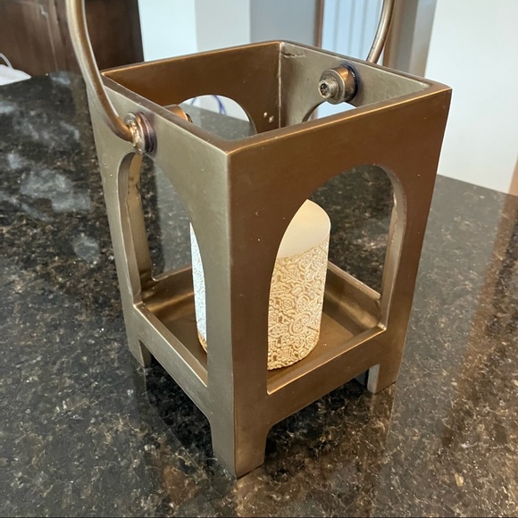New Pottery Barn Danika Handcrafted Brass Lantern, Muted Gold Candle Holder, NWT - Picture 13 of 16